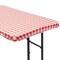 Lann's Linens Vinyl Tablecloth with Flannel Backing, Patterned - Fitted Waterproof Table Cover for Indoor / Outdoor Use